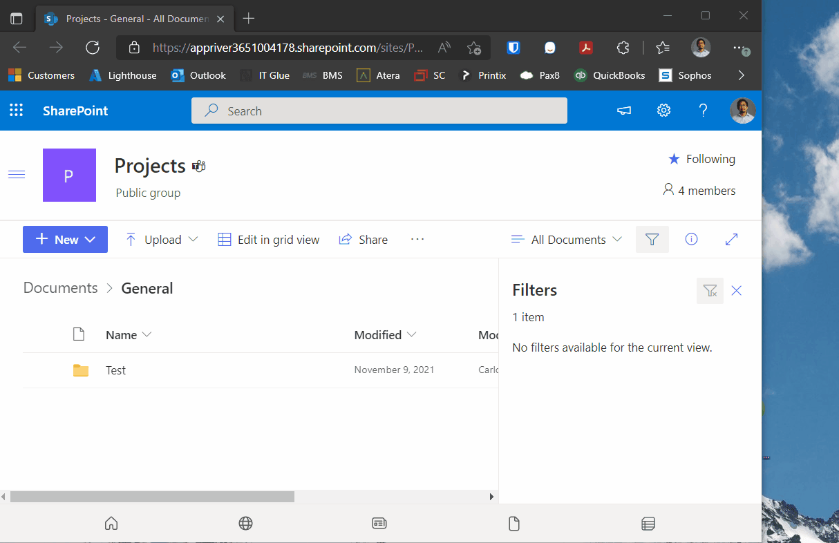 microsoft teams file management example
